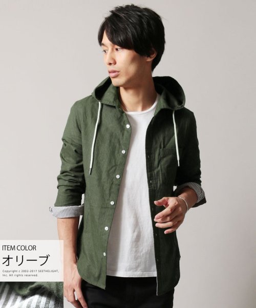 メンズ シャツ メンズファッション ダブルガーゼ 長袖 フードシャツ Spu スプ ガーゼ フード シャツ ザ カジュアル The Casual Magaseek
