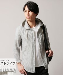 THE CASUAL(ザ　カジュアル)/メンズ シャツ メンズファッション ダブルガーゼ 長袖 フードシャツ SPU スプ ガーゼ フード シャツ/その他