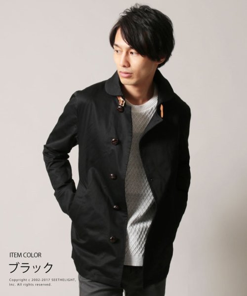 メンズ コート メンズファッション 秋 春 ストレッチ サテン ツイル ショールカラー コート Spu スプ ミドル丈 ザ カジュアル The Casual Magaseek