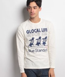 JEANS MATE(ジーンズメイト)/【BLUE　STANDARD】ペンギン柄プリントロングスリーブTシャツ/A