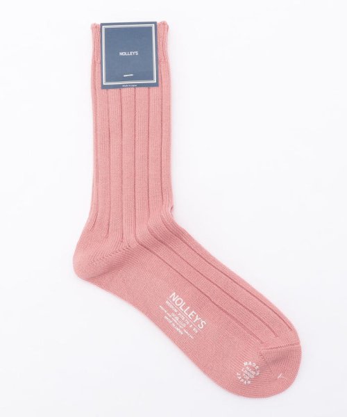 NOLLEY’S goodman(ノーリーズグッドマン)/Accent Socks/サーモンピンク