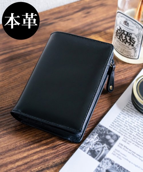 DEVICE(デバイス)/■新色追加■ Rename 本革手帳型折財布/ブラック