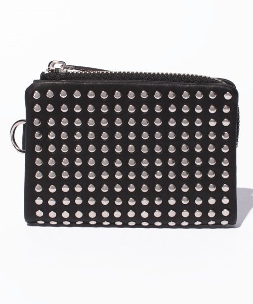 PATRICK STEPHAN(パトリックステファン)/Leather　micro　wallet　’all‐studs’　2/シルバー