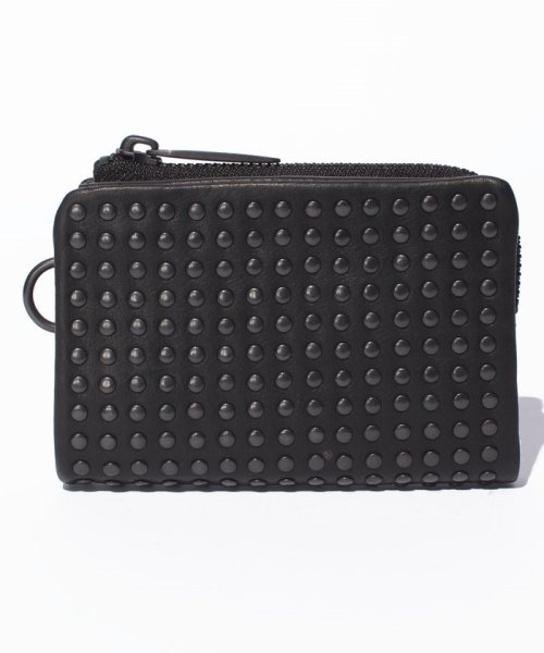 PATRICK STEPHAN(パトリックステファン)/Leather　micro　wallet　’all‐studs’　2/ブラック