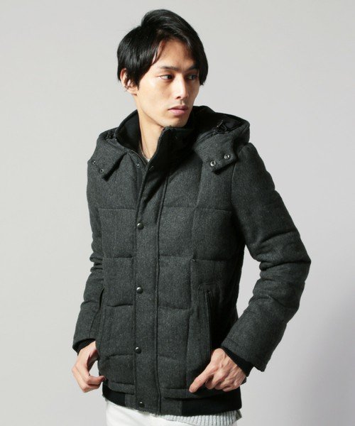 ツイード ダウン ミックス ジャケット アウター メンズ Spu スプ ザ カジュアル The Casual Magaseek