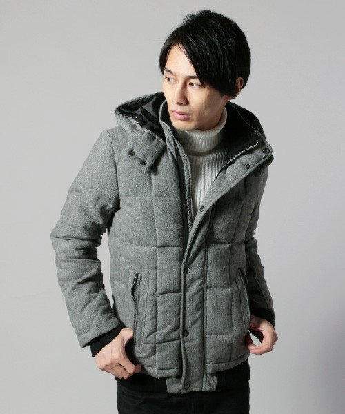 ツイード ダウン ミックス ジャケット アウター メンズ Spu スプ ザ カジュアル The Casual Magaseek
