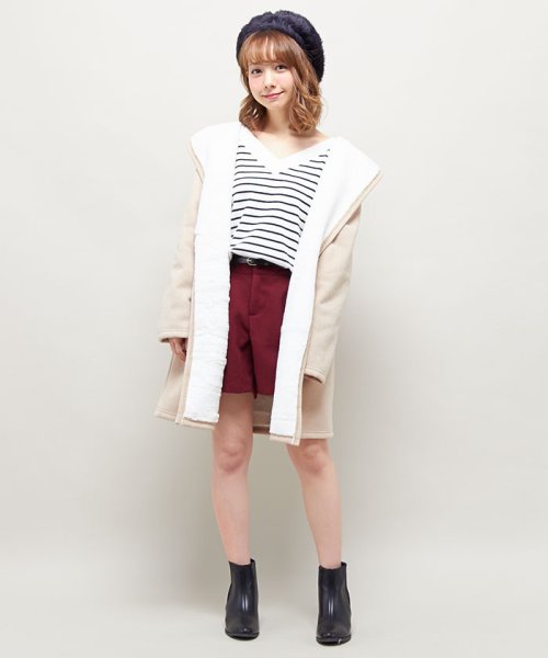 セール ベルト付フェイクウールショート パンツ イング Ingni Magaseek セール ベルト付フェイクウールショート パンツ イング Ingni Magaseek