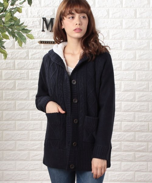 Blue Standard 裏ボアニットカーディガン ジーンズメイト Jeans Mate Magaseek Blue Standard 裏ボアニットカーディガン ジーンズメイト Jeans Mate Magaseek