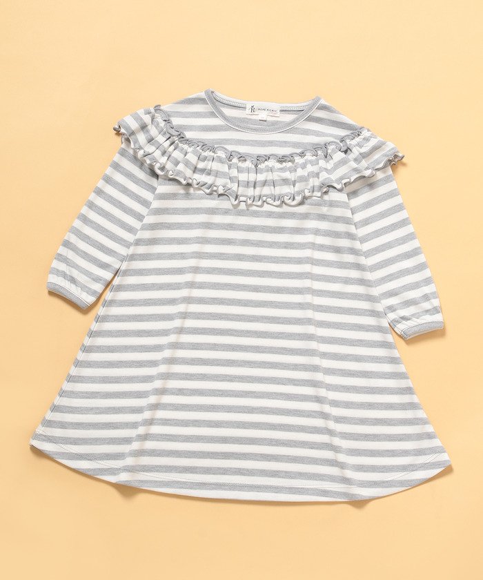 セール Rope Picnic Kids ベアスムースボーダーフリルワンピース ロぺピクニックキッズ Rope Picnic Kids Magaseek
