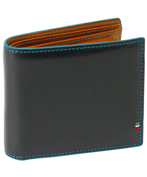 ADC(ＡＤＣ)/イタリアンレザーカラーエッジ二つ折り財布/ブラック