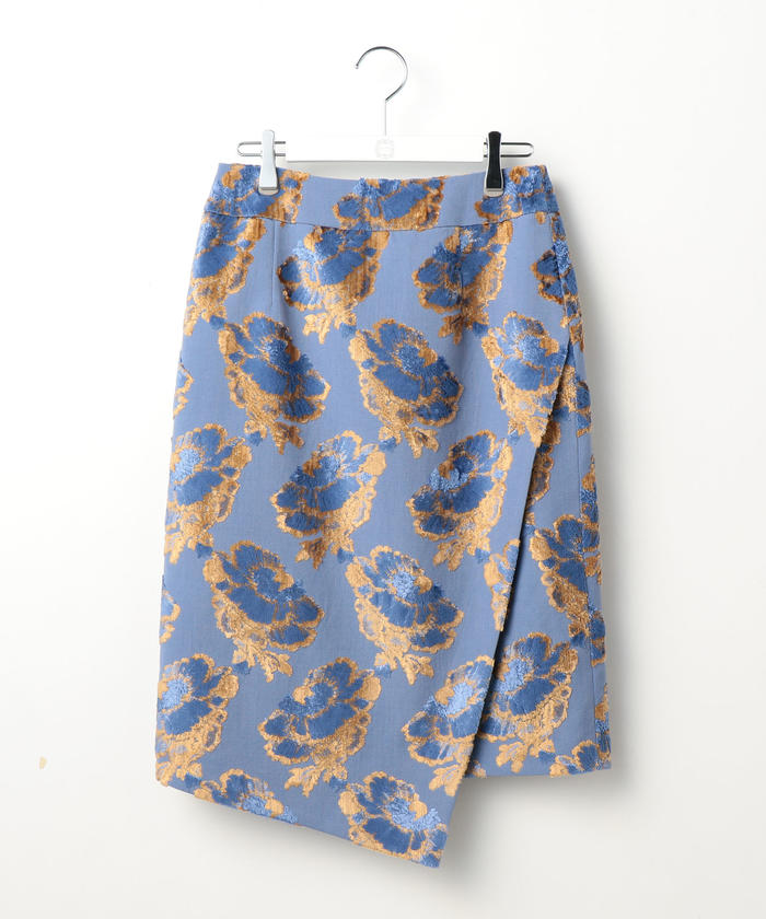 セール】フラワーパイルジャガードタイトスカート(500645134) | ラヴィ  