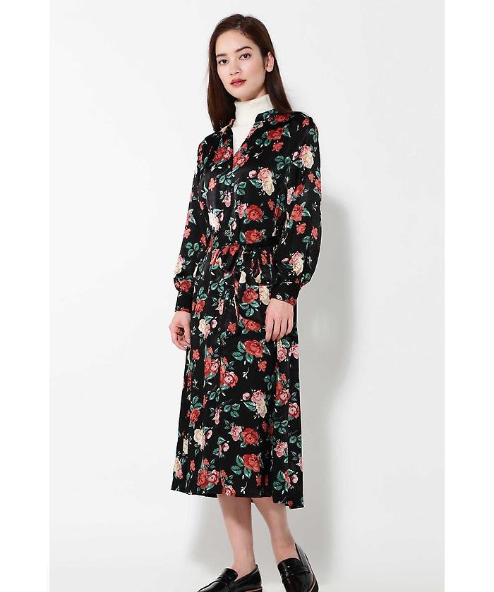 ローズ バッド ワンピース 花 柄