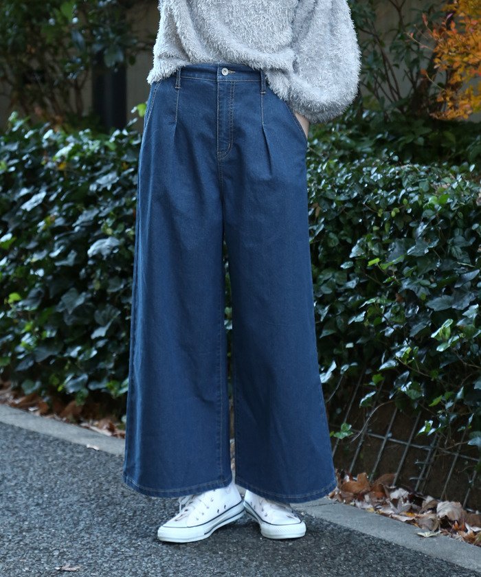 セール ワイドデニムパンツ ビス Vis Magaseek