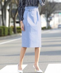 VICKY(ビッキー)/【WEB別注カラーあり】ベルト付きタイトスカート/ブルー