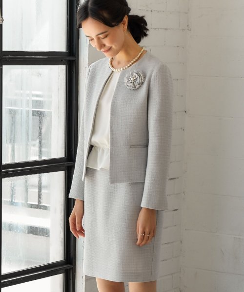 WEB限定]D 格子ツイード ジャケット/ワンピース セット(500694082  