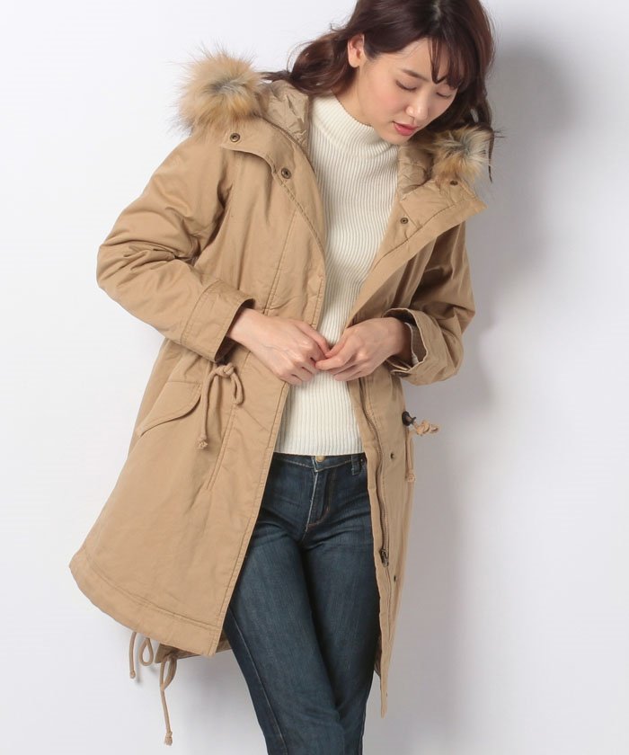 クーポン 綿ピーチ薄中わたモッズコート スタイルブロック レディース Styleblock Magaseek