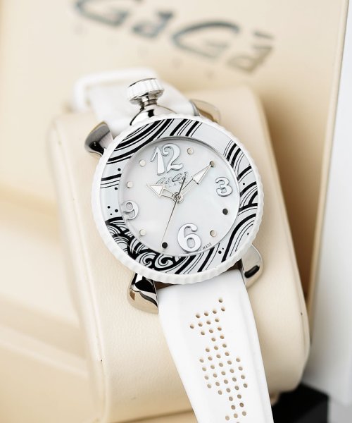 GaGa MILANO(ガガミラノ)/GAGAMILANO(ガガミラノ)  腕時計 702001/ホワイトパール