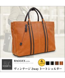 DEVICE(デバイス)/BAGGEX ヴィンテージ  2way トートショルダー/キャメル