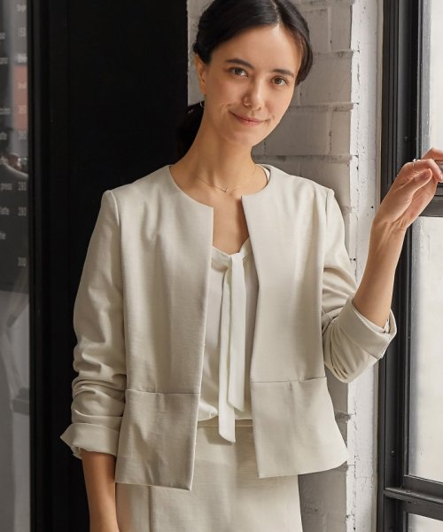 セール】[洗濯可能/ミラノリブ]◇D セットアップ ノーカラー  