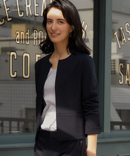 セール】[洗濯可能/ミラノリブ]◇D セットアップ ノーカラー  