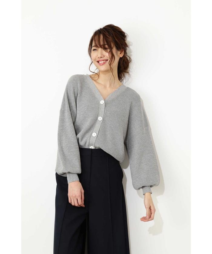 ショート丈ニットカーディガン ナチュラルビューティーベーシック Natural Beauty Basic Magaseek