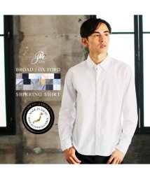 THE CASUAL(ザ　カジュアル)/(アップスケープオーディエンス) Upscape Audience 日本製シャーリングボタンダウンシャツ/ホワイト