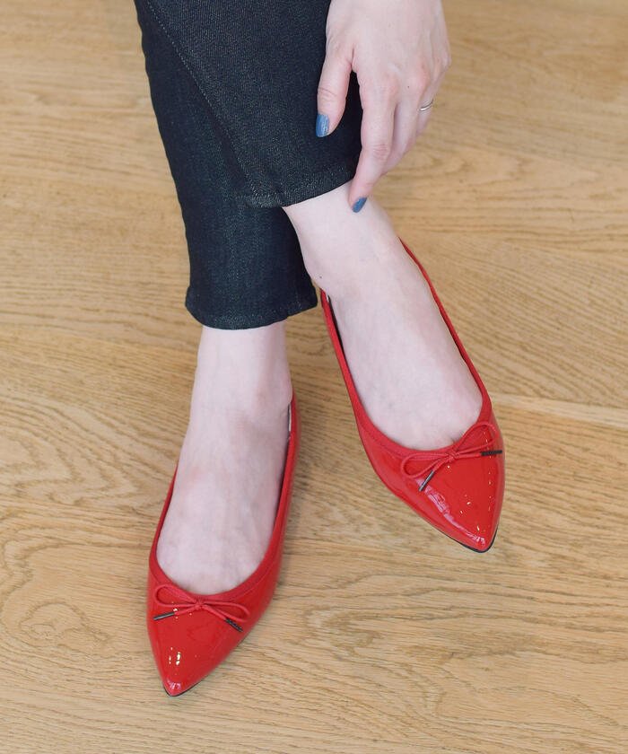 BEAMS WOMEN ポインテッド バレエシューズ