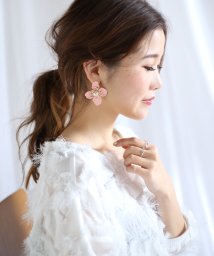 Bou Jeloud(ブージュルード)/【WEB限定】【結婚式】メタルフラワーパールイヤリング/ピンク