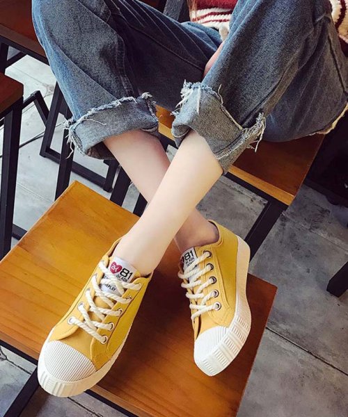セール レディースシューズ キャンバススニーカー 美脚 歩きやすい ミニミニストア Miniministore Magaseek