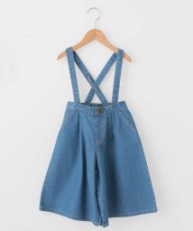 a.v.v(KID'S)(アー・ヴェ・ヴェキッズ)/[100−130]サスペンダー付きデニムガウチョパンツ[WEB限定サイズ]/ブルー