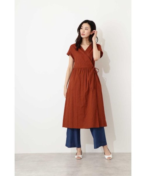 セール ウォッシャブル からみカシュクールワンピース ナチュラルビューティーベーシック Natural Beauty Basic Magaseek