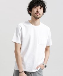 nano・universe(ナノ・ユニバース)/ポケット付きBig　Tシャツ/ホワイト
