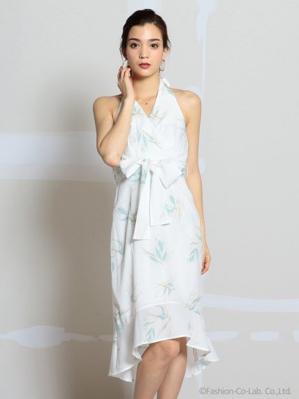 セール 40 Off カシュクールホルタープリントワンピース ロイヤルパーティー Royal Party Magaseek
