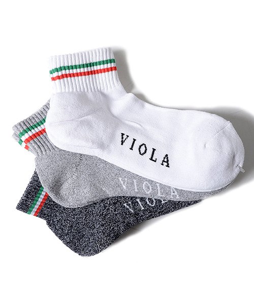 VIOLA(ヴィオラ)/VIOLA【ヴィオラ】イタリアンカラーライン3Pソックス/その他系1