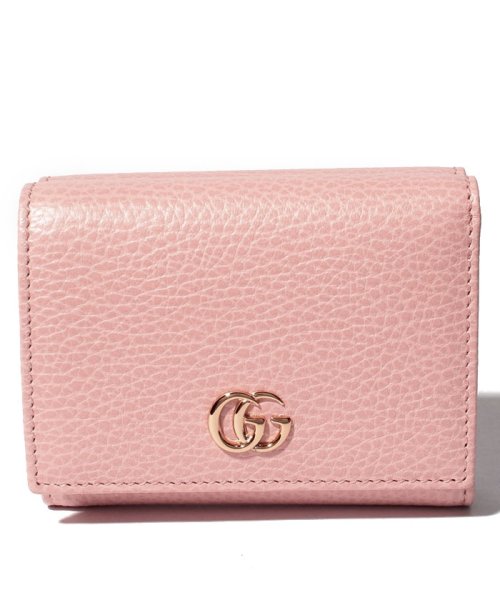 GUCCI(グッチ)/【GUCCI】プチ　マーモント　/　　三つ折りウォレット　【PERFECT　PINK】/ピンク