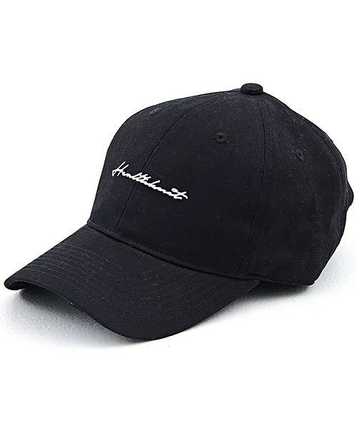 healthknit(ヘルスニット)/Healthknit ツイル刺繍キャップ メンズ 帽子 CAP ベースボールキャップ ロゴ 刺繍 ワンポイント ユニセックス ブランド ホワイト ブラック タイ/ブラック