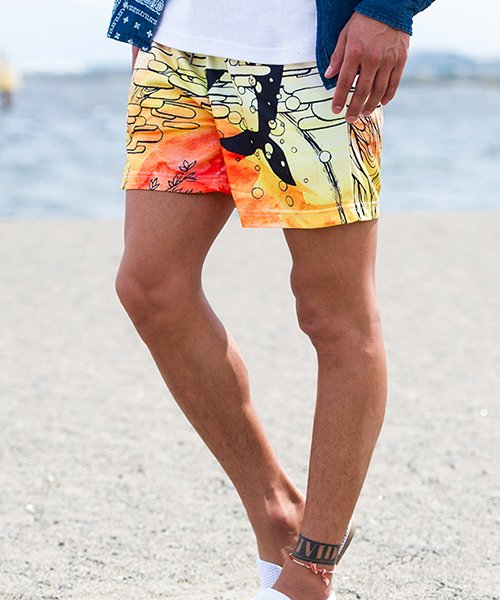  シルバーバレット BlueWaxSunset whale Surf Shorts(サーフパンツ) メンズ その他 L(84-94cm) SILVER BULLET】