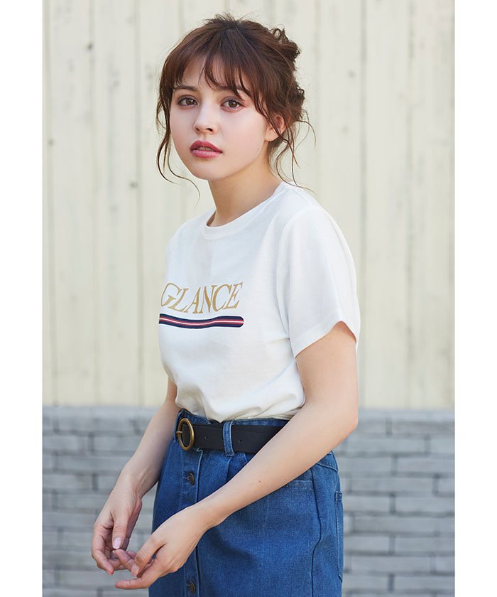 セール 4 26 ヒルナンデスご紹介 カラーラインロゴ半袖 Tシャツ イング Ingni Magaseek