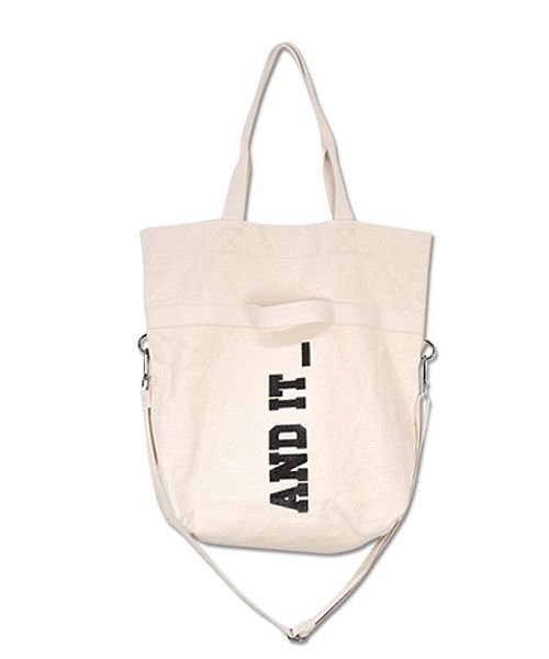 トートバッグ And It 3wayキャンバスカジュアルロゴバッグ レディース 鞄 バッグ Bag キャンバスバッグ トートバッグ ショルダーバッグ 斜め掛け アンドイット And It Magaseek