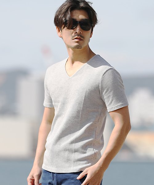 セール Vネックワッフルｔ サーマル Tシャツ Vネック 夏服 メンズ 半袖 無地 カットソー ティーシャツ ジギーズショップ Jiggys Shop Magaseek