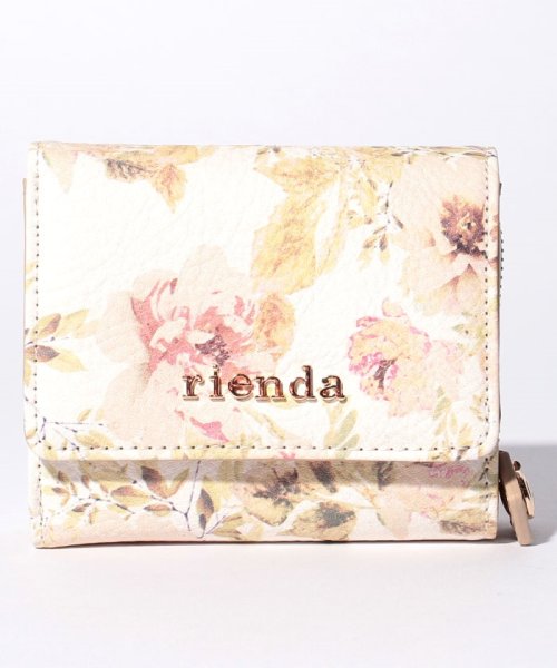 rienda(BAG)(リエンダ（バッグ）)/【rienda】VINTAGE　ROSE　FLOWER　PRINT　三つ折り財布/BE