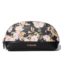 rienda(BAG)(リエンダ（バッグ）)/【rienda】VINTAGE　ROSE　FLOWER　PRINT　ラウンドポーチ/BK