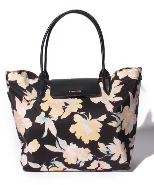 rienda(BAG)(リエンダ（バッグ）)/【rienda】AZALEA　FLOWER　PRINT　トートL/BK