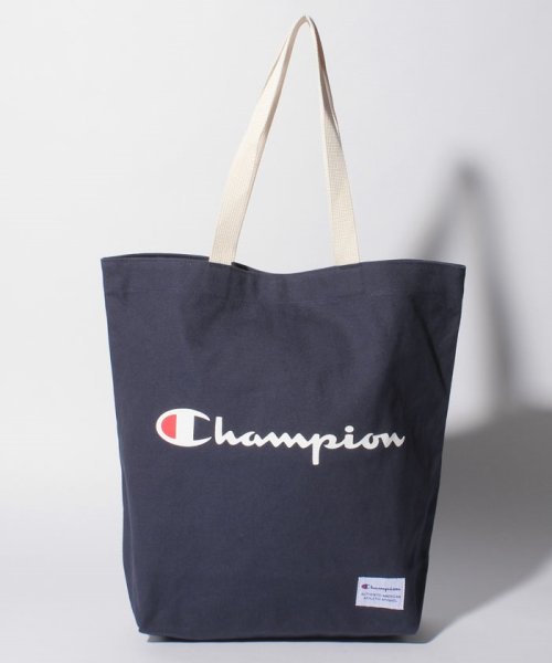 JEANS MATE(ジーンズメイト)/【CHAMPION】ロゴ入りトートバック/ネイビー