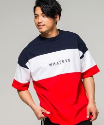 CavariA(キャバリア)/CavariA【キャバリア】切替配色ビッグシルエットクルーネック半袖Tシャツ/その他