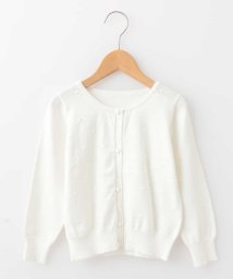 a.v.v(KID'S)(アー・ヴェ・ヴェキッズ)/【洗える】[100－130]ドットジャガードカーディガン[WEB限定サイズ]/ホワイト