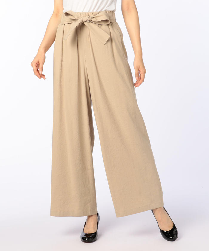 逆輸入 麻混レーヨン落ち感パンツ SALE! - カジュアルパンツ