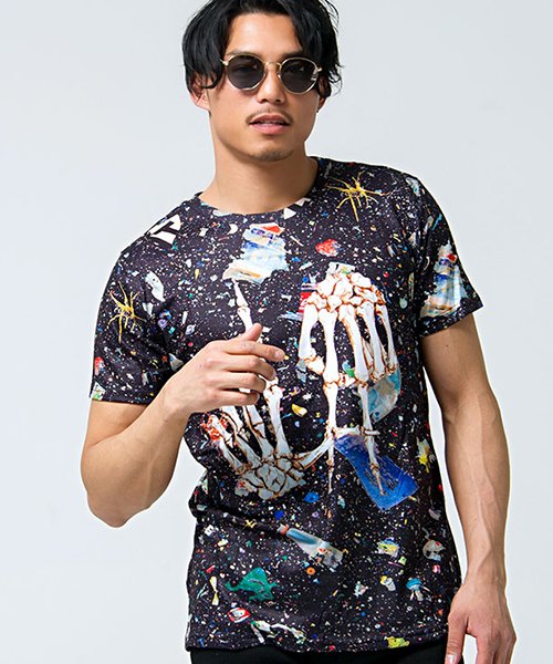 Sb Select シルバーバレットセレクト 宇宙柄プリントクルーネック半袖tシャツ エスビーセレクト Sb Select Magaseek