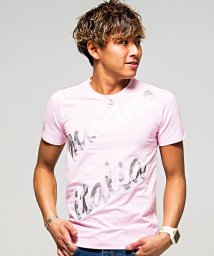 VIOLA(ヴィオラ)/VIOLA【ヴィオラ】プリントクルーネック半袖Tシャツ/ピンク
