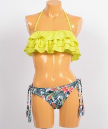 VacaSta Swimwear(バケスタ　スイムウェア（レディース）)/【BENETTON】ボタニカルフリルビキニ/イエロー